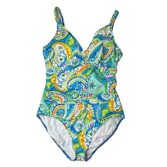 Lauren Ralph Lauren Women's Paisley Print Swimsuit. Size 12 - Picture 11 of 11